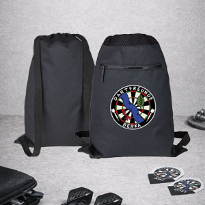Gymsac Dartfreunde Berka – schwarzer Rucksack mit markantem Vereinslook
